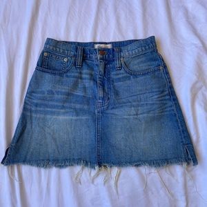 Madewell denim mini skirt